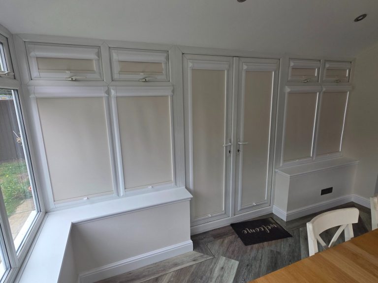 Perfect Fit blinds fitted neatly into uPVC window frames for a clean, drill free finish