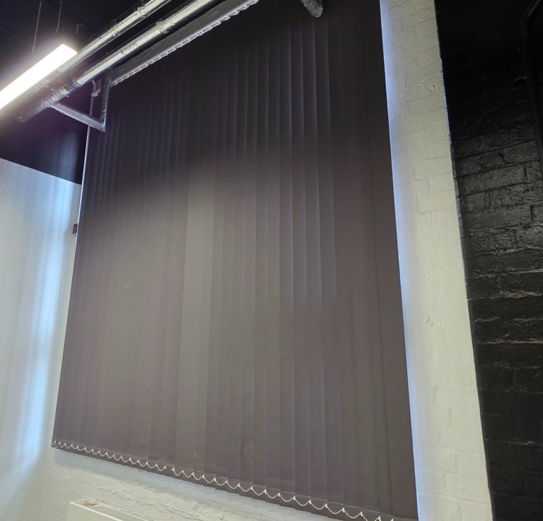 Made to measure vertical blinds installed by TrueShade Interiors at Coventry University