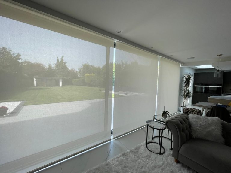 Motorised blind installed with a neat finish for convenient remote and smart home control