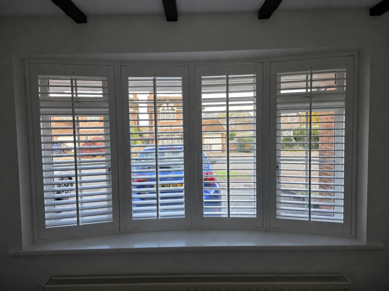 A premium made to measure option that adds style, privacy and excellent light control. Shutters work beautifully in bay windows, living room